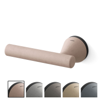 8021L Juno deurkruk op rozet linkswijzend, mat zwart-blos