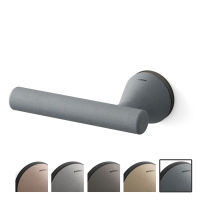 8021L Juno deurkruk op rozet linkswijzend, mat zwart-grafiet