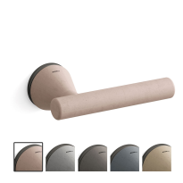 8021R Juno deurkruk op rozet rechtswijzend, grafiet-blos