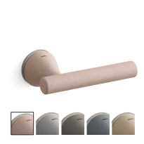 8021R Juno deurkruk op rozet rechtswijzend, mat nikkel-blos