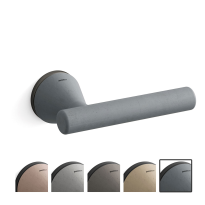 8021R Juno deurkruk op rozet rechtswijzend, mat zwart-grafiet