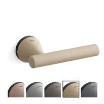 8021R Juno deurkruk op rozet rechtswijzend, mat zwart-zand