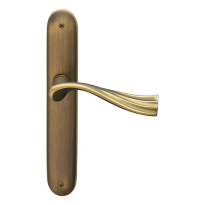 990R River deurkruk op langschild rechtswijzend, matbrons 