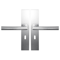 BLA115 RVS mat L-haaks model 19mm deurkruk op schild BB56 rechthoekig 