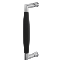 Deurgreep ton model Ika RVS geborsteld met zwart 207x63mm