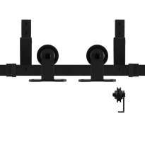 GPF0560.61 Dubbel schuifdeursysteem Osa zwart 200 cm