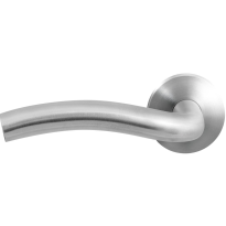 GPF1010.09-00L RVS deurkruk Kui op ronde rozet, linkswijzend