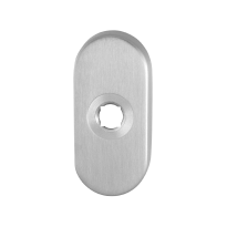 GPF1100.04 rozet 70x32x10mm RVS geborsteld