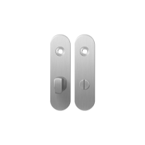 GPF1100.10 kortschild afgerond WC63/8 grote knop RVS geborsteld
