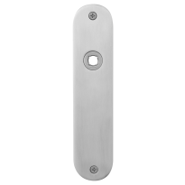 GPF1100.12L/R plaatschild afgerond links-/ rechtsdraaiend RVS geborsteld