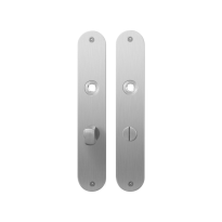 GPF1100.21 plaatschild afgerond WC63/8 normale knop RVS geborsteld