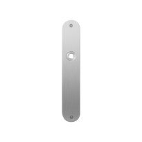 GPF1100.21L/R plaatschild afgerond blind links-/ rechtsdraaiend RVS geborsteld