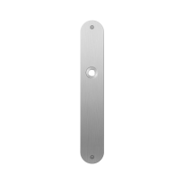 GPF1100.22L/R plaatschild afgerond blind links-/ rechtsdraaiend RVS geborsteld