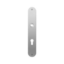 GPF1100.22L/R plaatschild afgerond PC72 links-/ rechtsdraaiend RVS geborsteld