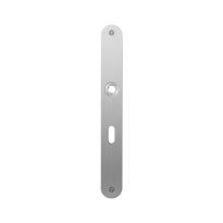 GPF1100.23L/R plaatschild afgerond BB56 links-/ rechtsdraaiend RVS geborsteld