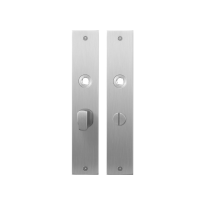 GPF1100.26 plaatschild rechthoekig WC55/8 grote knop RVS geborsteld