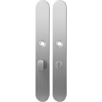 GPF1100.70 langschild XL afgerond WC57/5 grote knop RVS geborsteld