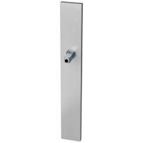 GPF1100.75 langschild XL rechthoekig RVS geborsteld met vastgelaste knopvastzetter