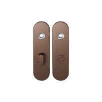 GPF1110.A2 kortschild afgerond WC63/8 grote knop Bronze blend