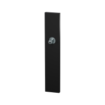 GPF1125.61.432 langschild rechthoekig PC55 zwart met vastgelaste knopvastzetter