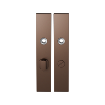 GPF1125.A2 langschild rechthoekig WC63/8 grote knop Bronze blend