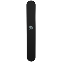 GPF1170.61.432 langschild XL afgerond PC55 zwart met vastgelaste knopvastzetter