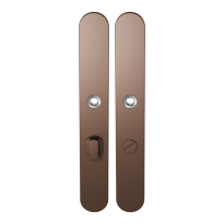 GPF1170.A2 langschild afgerond WC63/8 grote knop Bronze blend