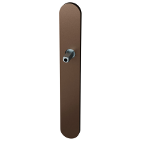 GPF1170.A2 langschild XL afgerond Bronze blend met vastgelaste knopvastzetter