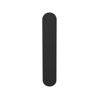 GPF1220.61L/R langschild afgerond blind zonder krukgat links-/ rechtsdraaiend zwart