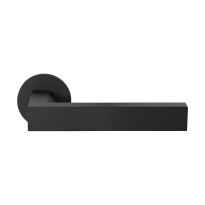 GPF1304.61-00 Tapu deurkruk op ronde rozet zwart, 50x8mm
