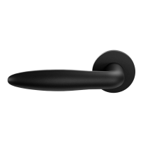 Sigaar model Deurkruk op Rozet Zwart Linkswijzend