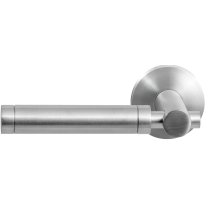 GPF2077.09-00L/R RVS deurkruk Moko op ronde rozet, links-/ rechtswijzend