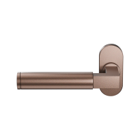 GPF2080.A2-04L Bronze blend deurkruk op ovale rozet links
