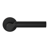 GPF3025.61-00 zwart deurkruk Horo op ronde rozet