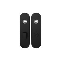 GPF8100.10 kortschild afgerond WC63/8 grote knop zwart