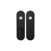 GPF8100.10 kortschild afgerond WC72/8 grote knop zwart