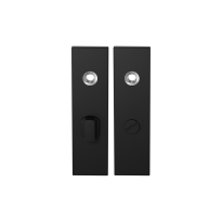 GPF8100.15 kortschild rechthoekig WC63/8 grote knop zwart