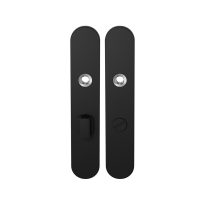GPF8100.20 langschild afgerond WC63/8 grote knop zwart