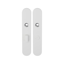 GPF8100.60 langschild afgerond WC57/5 grote knop wit