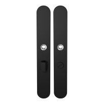 GPF8100.70 langschild XL afgerond WC55/8 grote knop zwart