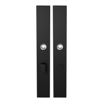 GPF8100.75 langschild XL rechthoekig WC63/8 grote knop zwart