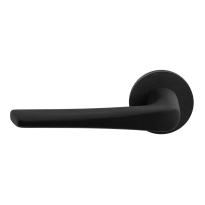 GPF8230.61-00L/R zwart deurkruk Tiki op ronde rozet, links-/ rechtswijzend