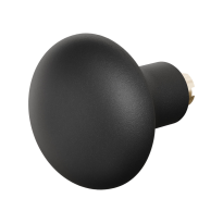 GPF8851.61 Paddenstoel knop S5 52mm veiligheidsschilden vast inclusief wisselstift zwart