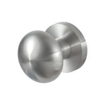 GPF9859.09-00 RVS geborsteld paddenstoel knop S5 52mm incl. wisselstift op rond rozet
