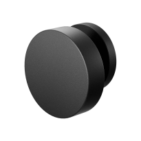 GPF9860.61-00R Zwart excentrische knop S5 60x16mm met wisselstift op ronde rozet rechts