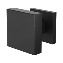 GPF9950.61-02 Zwart vierkante knop S2 60x16mm incl. knopvastzetter met vierkant rozet