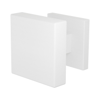 GPF9950.62-02 Wit vierkante knop S2 60x16mm incl. knopvastzetter met vierkant rozet