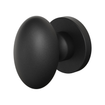 GPF9951.61-00 Zwart ei-knop S2 62mm met knopvastzetter met ronde rozet