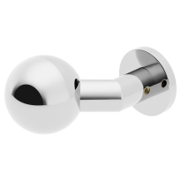 GPF9953.49-00 RVS gepolijst verkropte kogelknop S2 55mm met knopvastzetter met ronde rozet