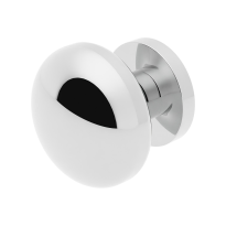 GPF9957.49-00 RVS gepolijst paddenstoel knop S2 65mm incl. knopvastzetter met rond rozet